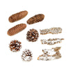 9 Pack Natural Pine Cones and Barks Assorted Potpourri Vase Fillers Bowl DIY Table Decorations