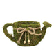 Set of 2 | Preserved Moss Watering Can Planter Box with Natural Braided Twine Bow - 11" & 10" #whtbkgd