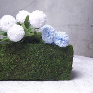 Elevate Your Decor with the Green Rectangle Preserved Moss Metal Planter Box