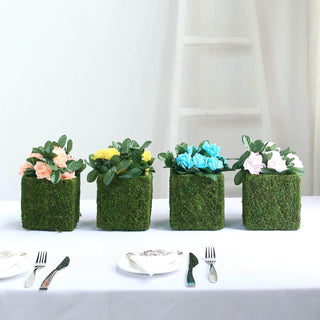 Versatile and Easy-to-Care Moss Covered Flower Baskets