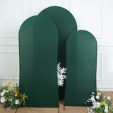 Set of 3 | Matte Hunter Emerald Green Spandex Fitted Chiara Backdrop Stand Cover