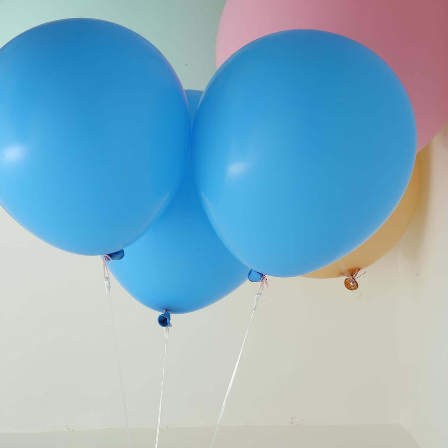 10 Pack | 18inch Matte Pastel Blue Helium or Air Latex Party Balloons