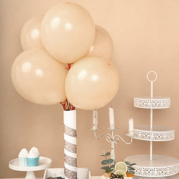 25 Pack | 12" Matte Pastel Peach Helium or Air Latex Party Balloons