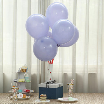 25 Pack 10" Matte Pastel Periwinkle Helium Air Latex Party Balloons