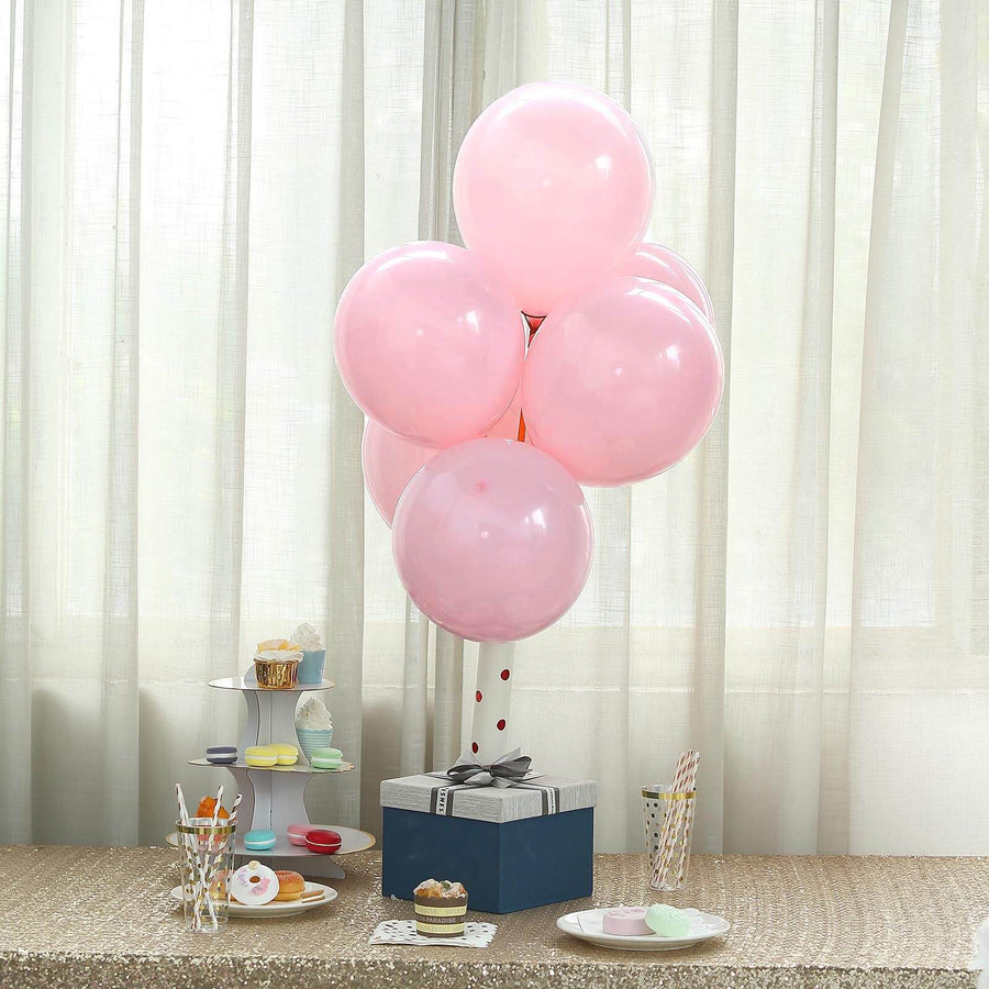 25 Pack | 12inch Matte Pastel Pink Helium or Air Latex Party Balloons