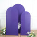 Set of 3 | Matte Purple Spandex Fitted Chiara Backdrop Stand Cover For Round Top