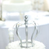 9inch Matte Silver Metal Royal Crown Cake Topper, Wedding Cake Decor