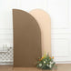 7ft Matte Taupe Spandex Half Moon Chiara Backdrop Stand Cover