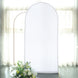 7ft Matte White Spandex Fitted Chiara Backdrop Stand Cover For Round Top Wedding Arch