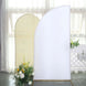 7ft Matte White Spandex Half Moon Chiara Backdrop Stand Cover