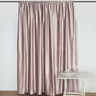 Elevate Your Event with the 8ft Mauve Premium Smooth Velvet Photography Curtain Panel