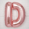 40inch Metallic Blush Mylar Foil Helium/Air Alphabet Letter Balloon - D
