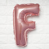 16 inch Metallic Blush Mylar Foil Letter Balloons - F