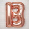 40inch Metallic Blush Rose Gold Mylar Foil Helium/Air Alphabet Letter Balloon - B