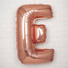 40inch Metallic Blush Rose Gold Mylar Foil Helium/Air Alphabet Letter Balloon - E
