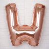 40inch Metallic Blush Rose Gold Mylar Foil Helium/Air Alphabet Letter Balloon - W