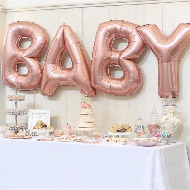 40inch Metallic Blush Rose Gold Mylar Foil Helium/Air Number and Letter Balloons
