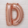 16inch Metallic Blush/Rose Gold Mylar Foil Letter Balloons - D