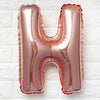 16inch Metallic Blush/Rose Gold Mylar Foil Letter Balloons - H