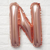 16inches Metallic Blush/Rose Gold Mylar Foil Letter Balloons - N