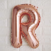 16inch Metallic Blush/Rose Gold Mylar Foil Letter Balloons - R