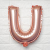16inch Metallic Blush/Rose Gold Mylar Foil Letter Balloons - U