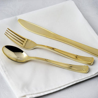 Add Elegance to Your Events with Metallic Gold Disposable Silverware