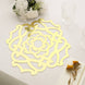 6 Pack Metallic Gold Laser Cut Flower Dining Table Mats, 13inch Disposable Cardboard Placemats
