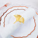 4 Pack | Gold Ginkgo Leaf Napkin Rings, Linen Napkin Holders - Metallic Ornate Design