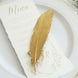 30 Pack | Metallic Gold Natural Goose Feathers | Craft Feathers for Party Decoration