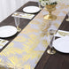 108inch Metallic Gold Palm Leaves Non-Woven Foil Table Runner