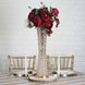 24inch Metallic Gold & Crystal Beaded Hurricane Floral Vase Centerpiece