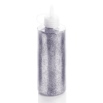 4 oz | Metallic Silver Arts and Crafts Glitter Glue, DIY Sensory Bottle