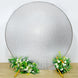 7.5ft Metallic Silver Sparkle Sequin Round Wedding Arch Cover, Shiny Photo Backdrop Stand Cover
