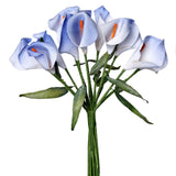 60 Stems | Mini Blue Artificial Foam Like Single Calla Lily Flowers#whtbkgd