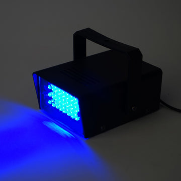 35W Mini Bright Blue Strobe Light with 24 LEDs, Stage Backdrop Uplight with Variable Flash & Speed Control