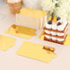 50 Pack | Mini Gold Rectangle Cake Boards, Cardboard Dessert Bases - 2.4x4inch