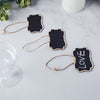 10 Pack | 2x3inch Mini Wooden Hanging Chalkboard Signs With Twine String and Chalk