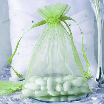 10 Pack 5"x7" Mint Organza Drawstring Wedding Party Favor Gift Bags