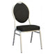 Black Premium Spandex Stretch Fitted Banquet Chair Cover With Foot Pockets - 220 GSM