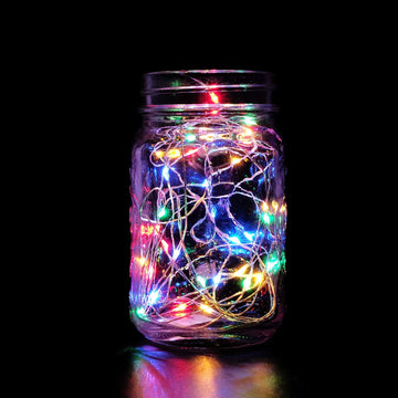 90" Multicolor Starry Bright 20 LED String Lights, Battery Operated Micro Fairy Lights