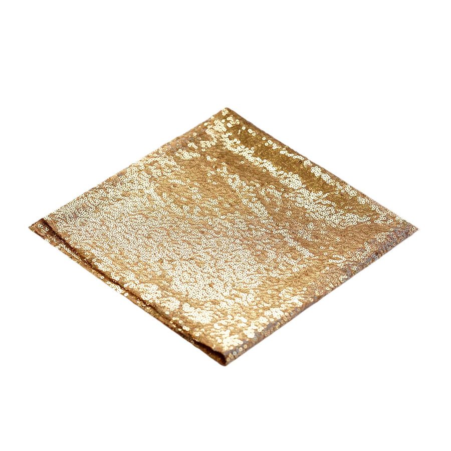 20x20Inch Gold Premium Sequin Cloth Dinner Napkin | Reusable Linen