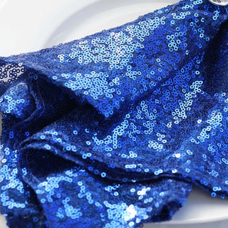 Create Unforgettable Moments with the Royal Blue Premium Sequin Cloth Dinner Napkin