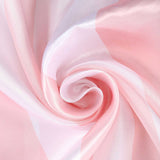 Soft pink sheer fabric in a swirling pattern.