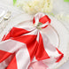 5 Pack | Red & White Striped Satin Cloth Dinner Napkins | 20x20Inch