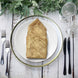 5 Pack | Gold Accordion Crinkle Taffeta Dinner Napkins | 20x20Inch