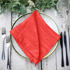 5 Pack | Red Accordion Crinkle Taffeta Cloth Dinner Napkins#whtbkgd