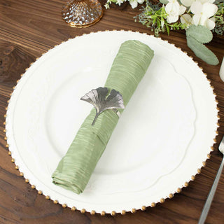 Add a Touch of Luxury with Sage Green Accordion Crinkle Napkins
