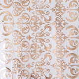 20 Pack | 3 Ply Metallic Rose Gold Vintage Pattern Paper Dinner Napkins | Wedding Cocktail Napkins#whtbkgd