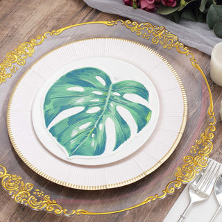 Convenient and Environmentally Friendly: Green Tropical Leaf Cocktail Paper Napkins